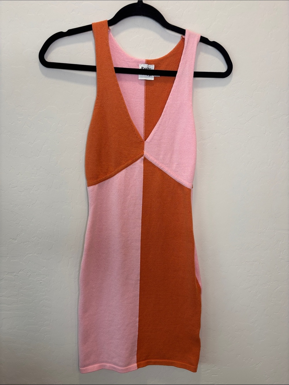 Princess Polly Pink & Orange Panel Knit Mini Dress